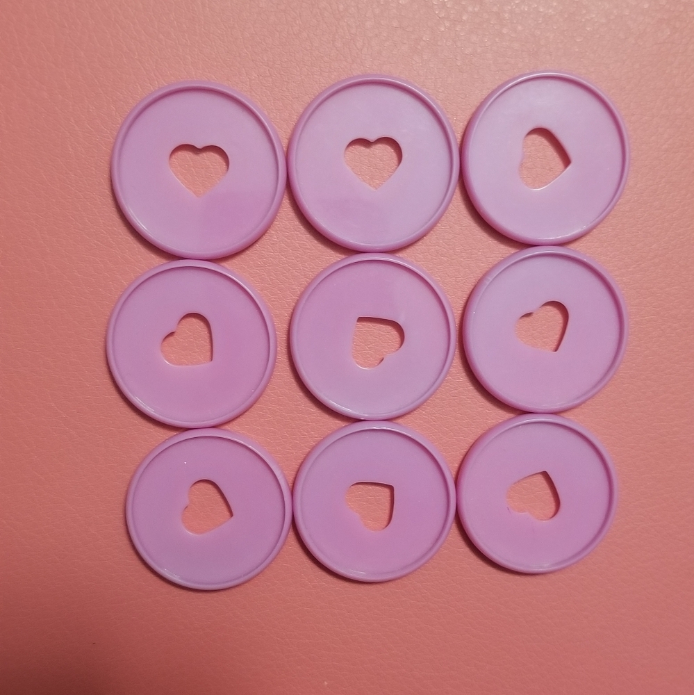 9 Happy Planner Plastic Classic Discs in Pink